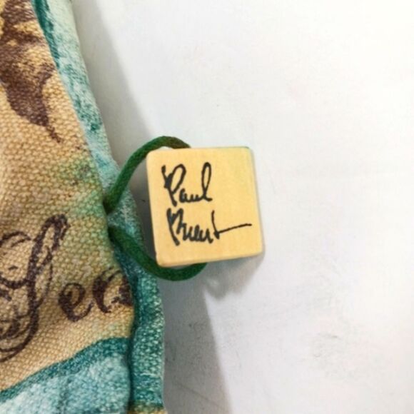 Paul Brent Seaside Blue and Tan Tropical Tote Bag Sturdy Canvas Beach Resort.... - Picture 5 of 11